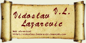 Vidoslav Lazarević vizit kartica